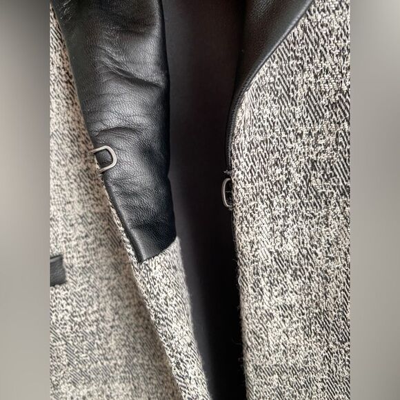 Vintage Nordstrom Classiques Entier Blazer Jacket with Leather Trim Small - Picture 7 of 11